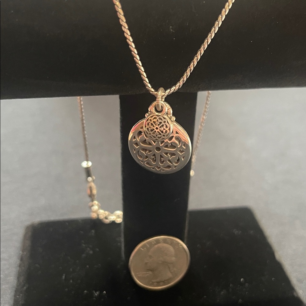 Brighton Silver Filigree Pendant Necklace